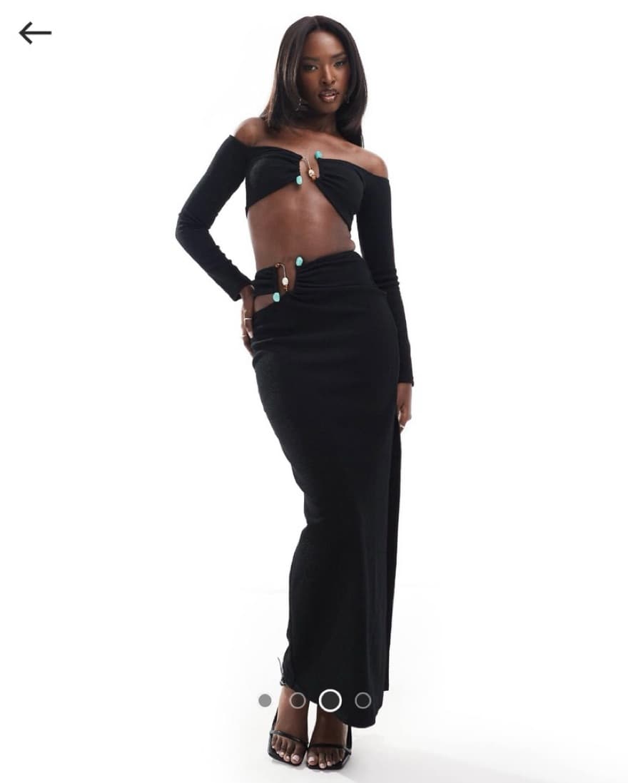 Gem Detail Off The Shoulder Crop - Image 2