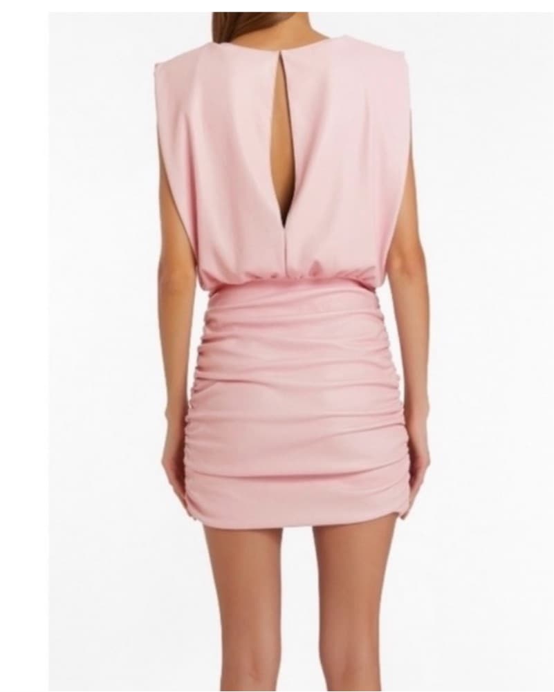 Amanda Uprichard Faux Leather Mini Dress - Image 2