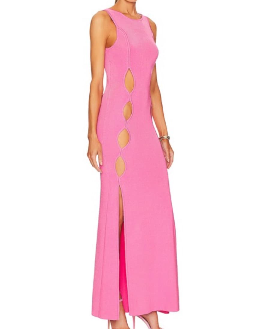 Auteur Studio Slit Knit Dress in Pink  - Image 4