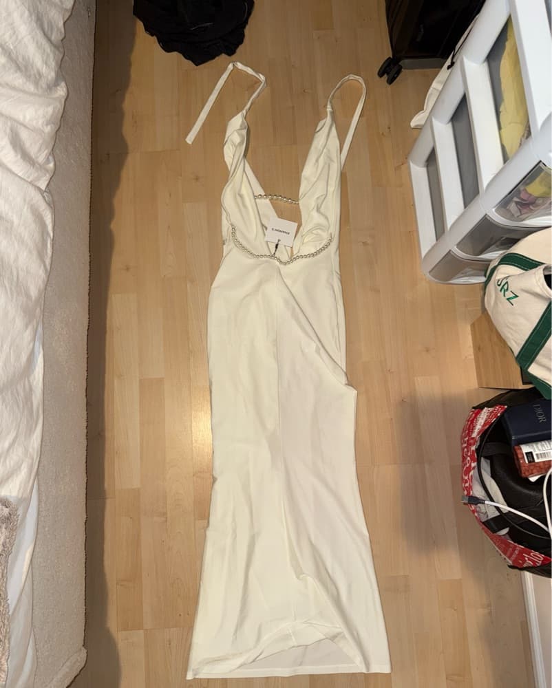 White Kiyah Maxi Dress From Khanum - Image 4