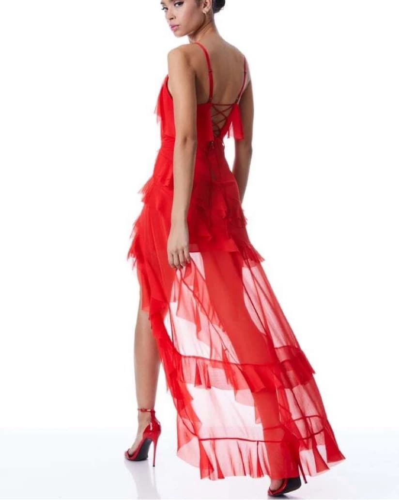 Alice & Olivia Laverne Ruffle Maxi - Image 5