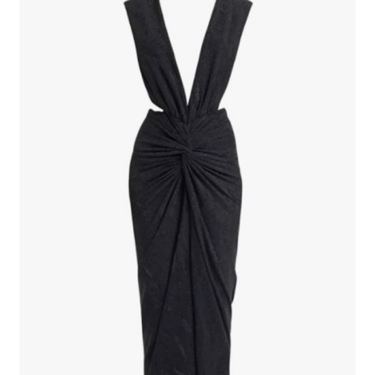 Black Lowcut Dress - Image 2