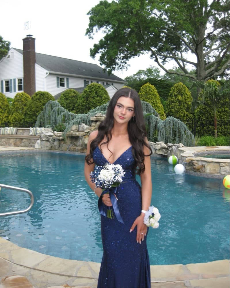 sherri hill 54228 navy prom dress - Image 2