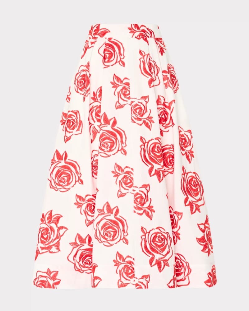 MILLY Red And White Flower Two PiecE - Image 3