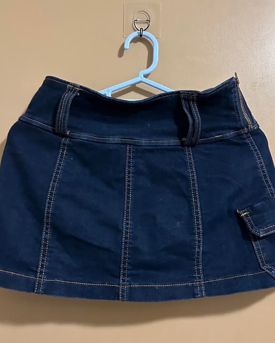 Garage Mini Denim Skirt With Shorts - Image 4