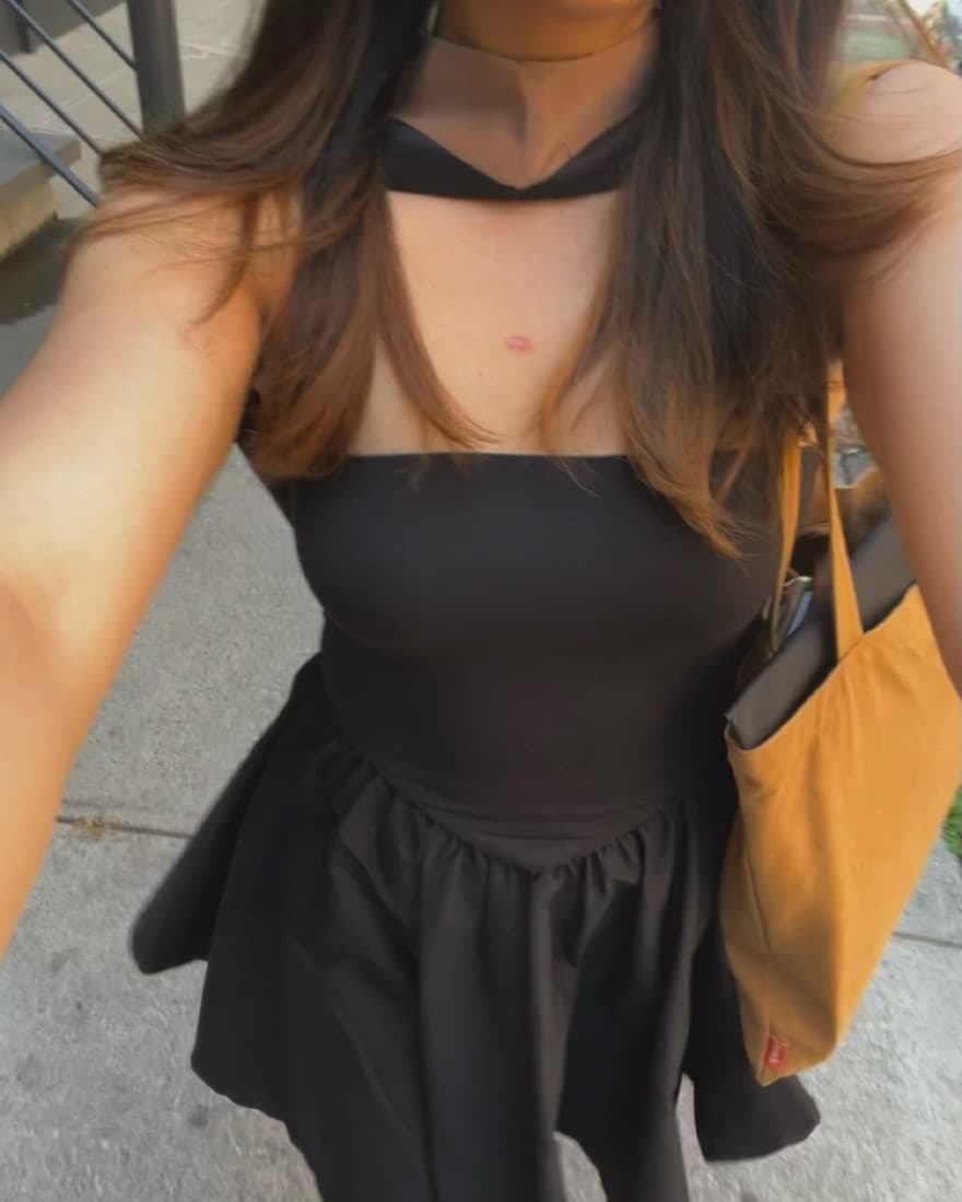Jersey Poplin Mini Dress - Image 2