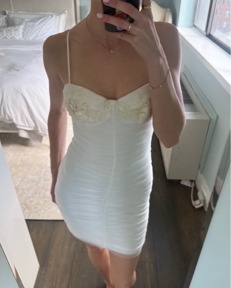 Rotate White Mini Dress - Image 1