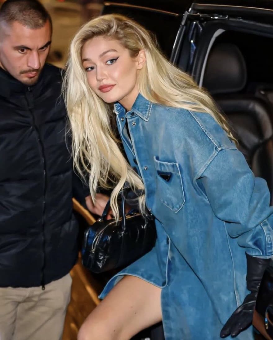 $1900 Prada Oversized Denim Jacket - Image 3