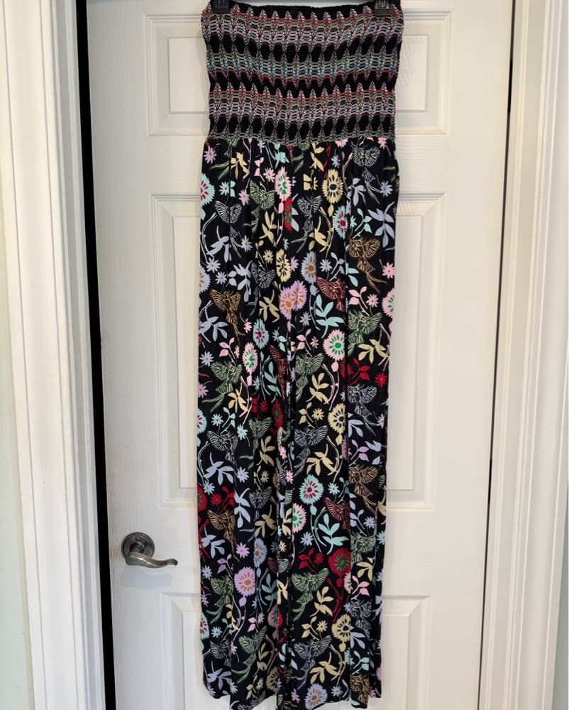 Anthropologie Smocked Print Jumpsuit - Image 1