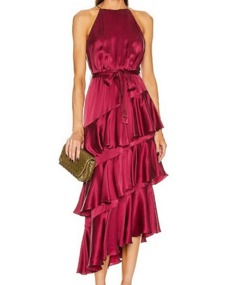 Zimmermann Asymmetric tiered silk midi - Image 5