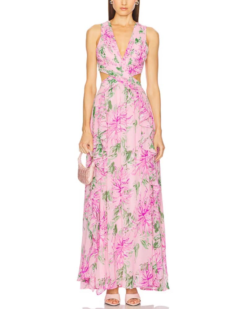 ASTR Noya Dress in Pink Floral - Image 3