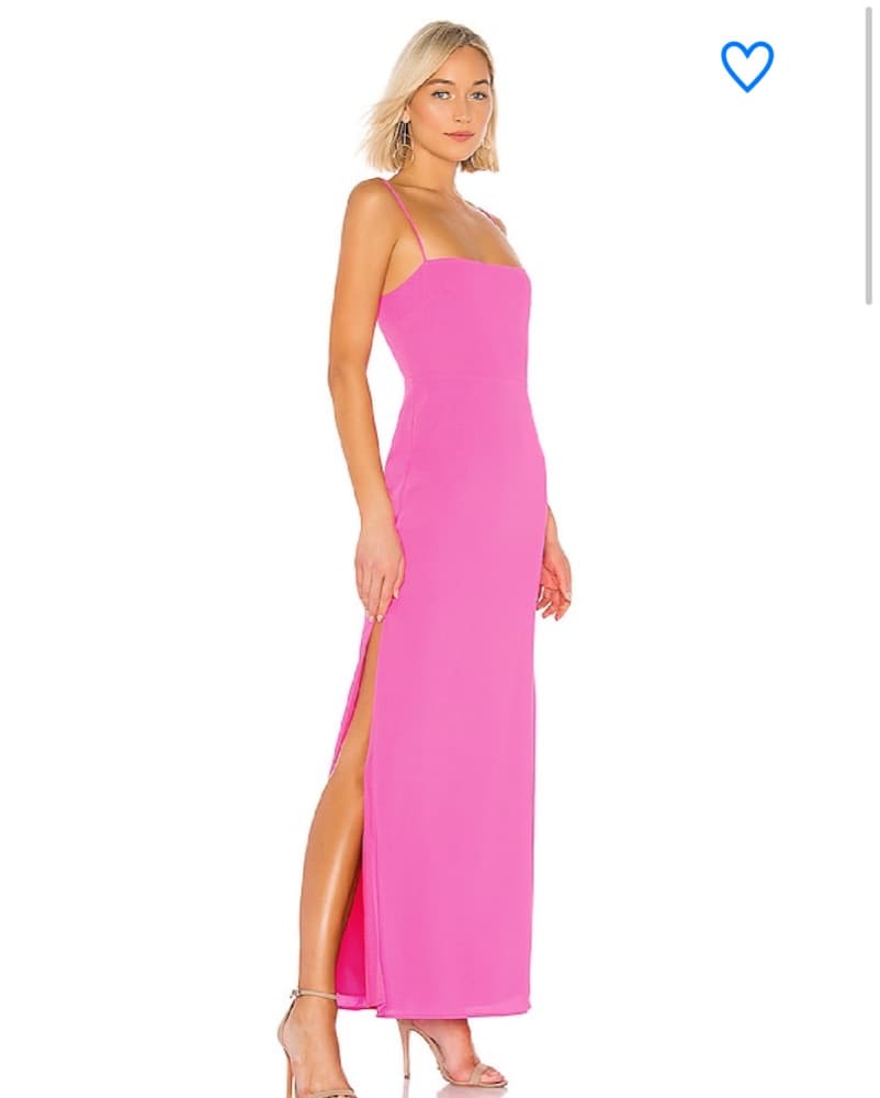 Superdown Pink Slit Maxi Dress - Image 2