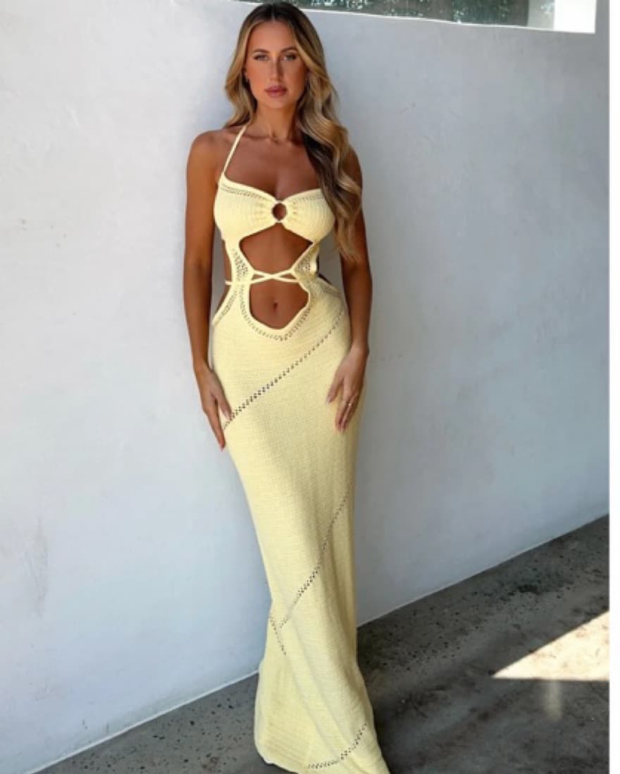 QUANAH MAXI DRESS YELLOW - Image 1
