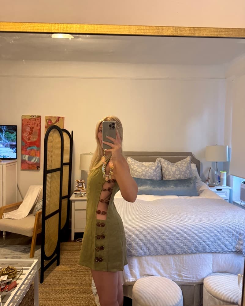 VRG GRL Linen Mini Dress - Image 3