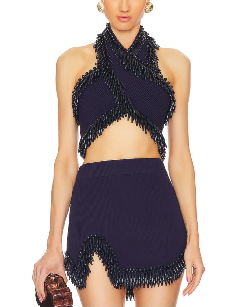 Alluring Beaded Halter Set - Image 2