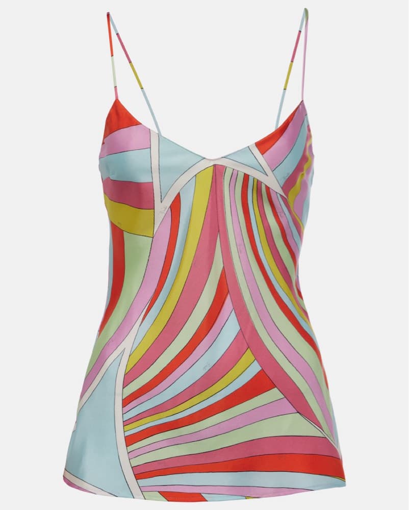 Emilio Pucci Iride-Print Silk-Twill Cami & Shorts Set - Image 2