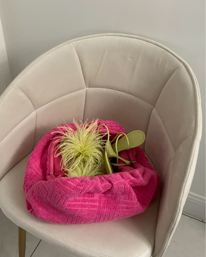 Bottega Terry Cloth Pouch  - Image 2