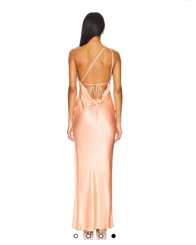SNDYS x Revolve Cowl Neck Maxi In Coral - Image 3
