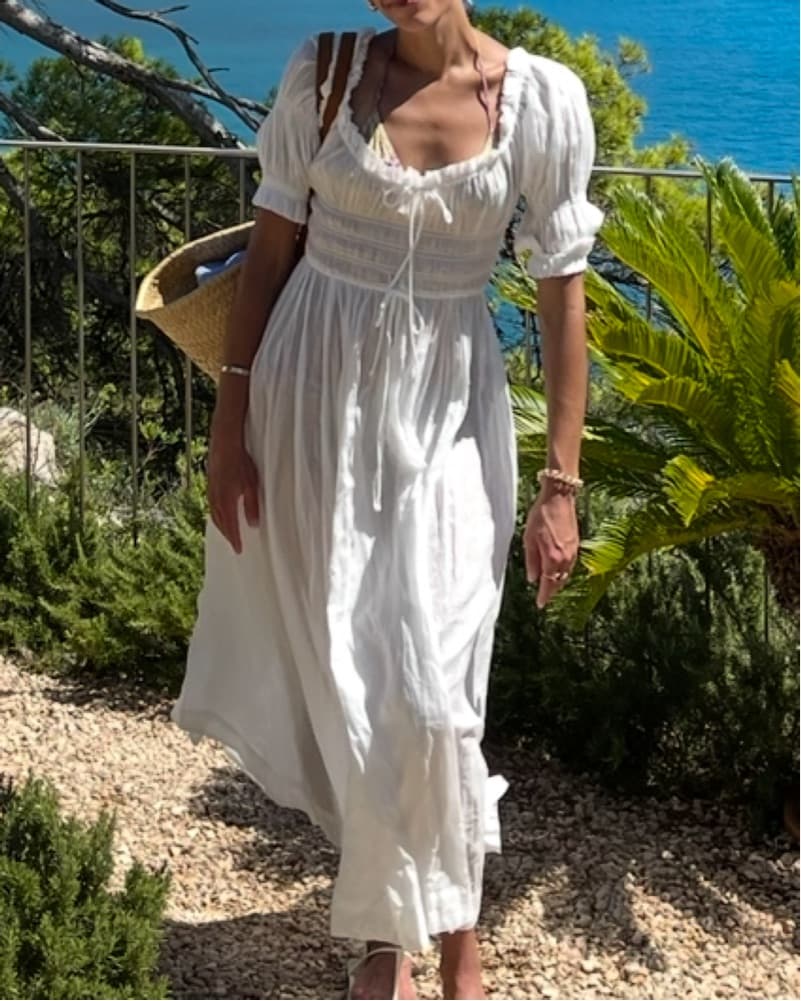 Dôen Ischia White Maxi Dress - Image 1