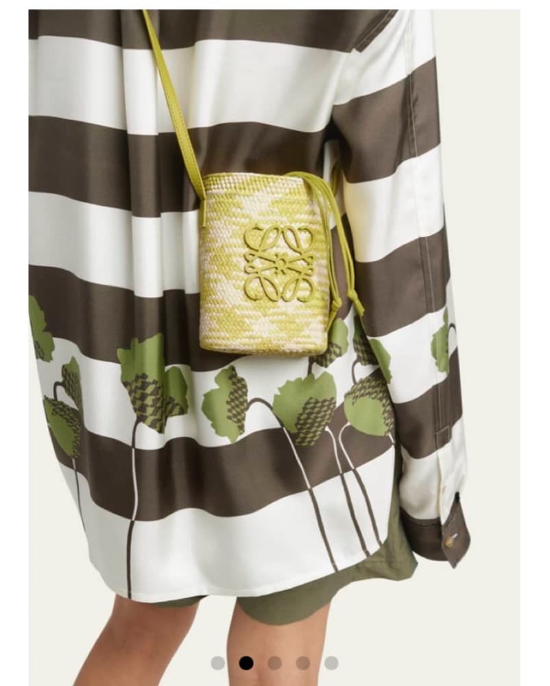 Loewe Paula Ibiza Check Bucket Bag - Image 2