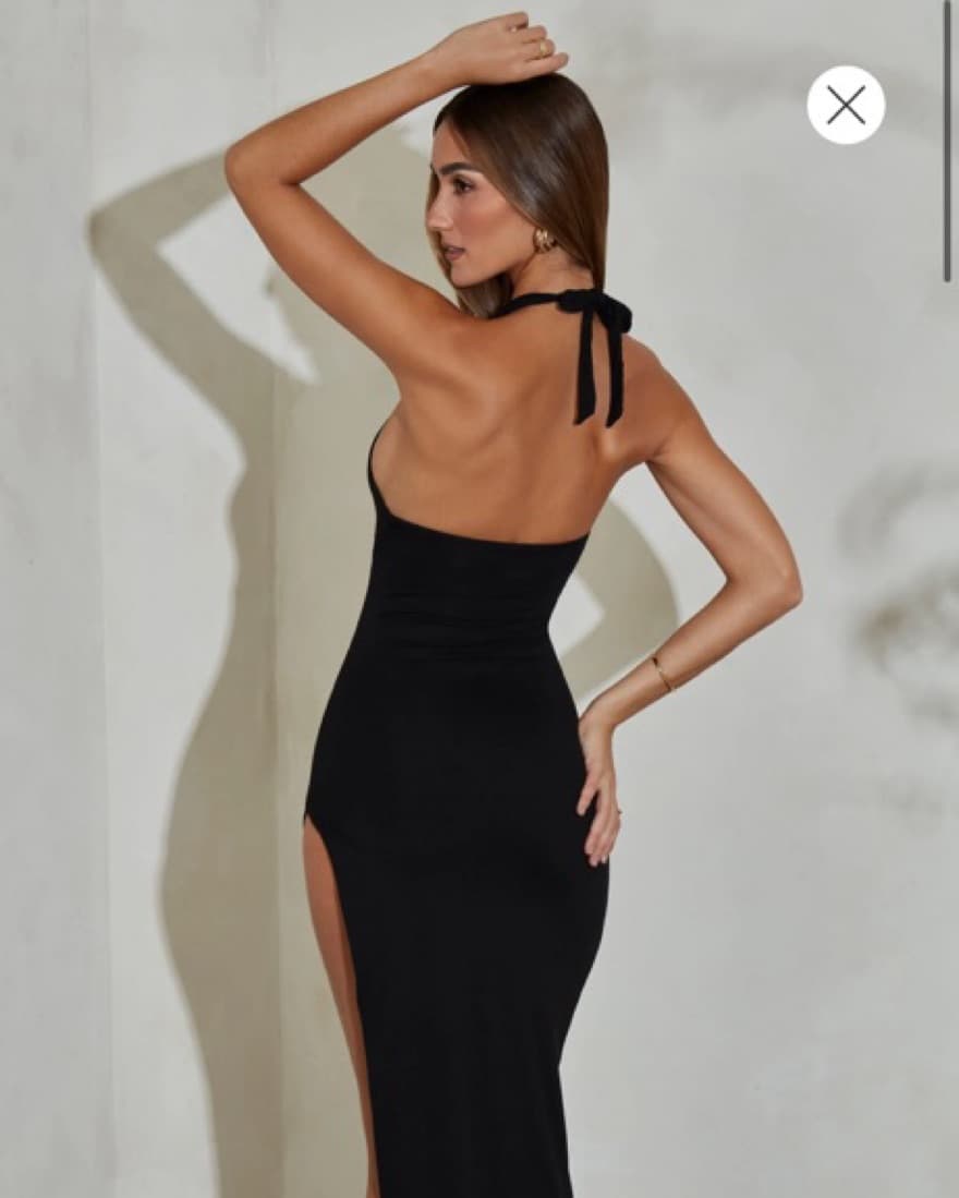 oh polly black halter dress - Image 2