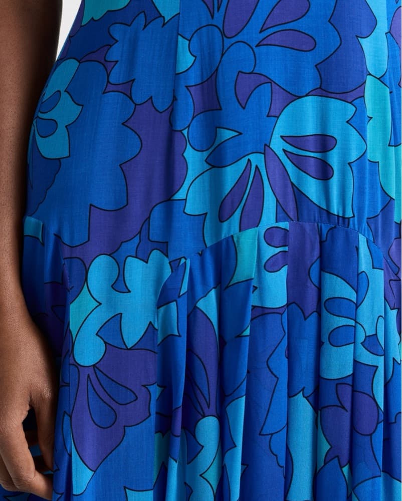RIXO Blue Floral Dress - Image 4