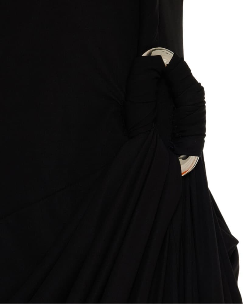 Black SIMKHAI Twisted One-Shoulder Gown - Image 4