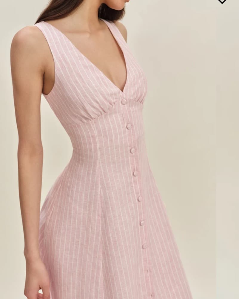 Reformation Striped Midi Dress - Image 2