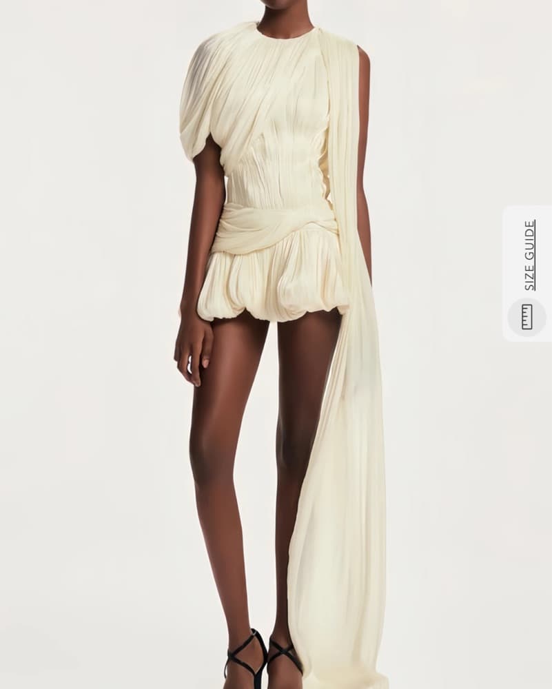 Miss Rosier Cyrielle Pleated Mini Dress  - Image 4