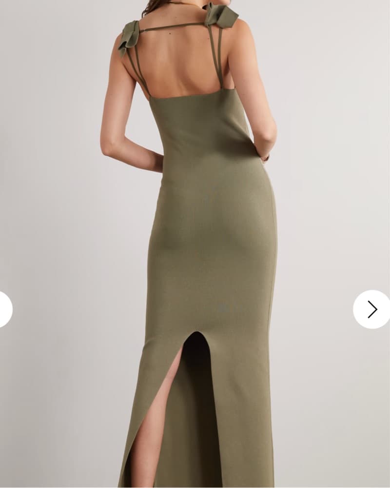 Jacquemus Olive Maxi Dress, Size 4 - Image 3