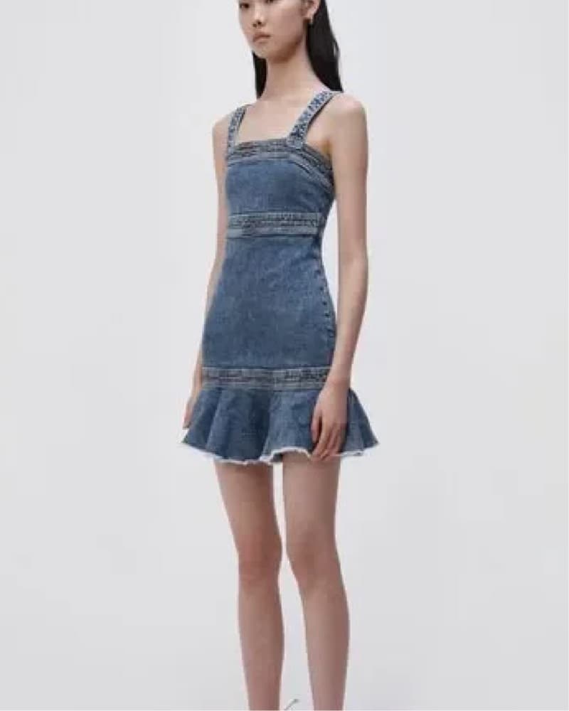 Simkhai Clara Denim Mini Dress  - Image 1