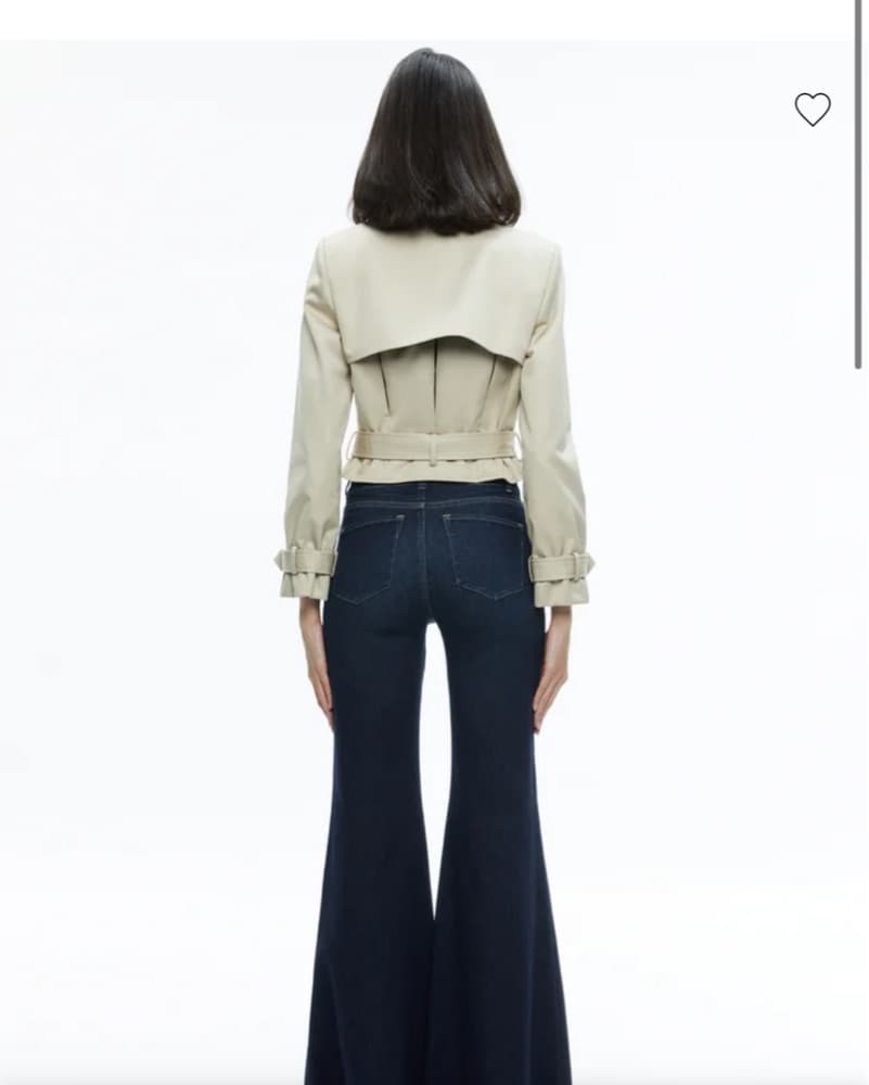 Alice + Olivia Cropped Trench Coat  - Image 2