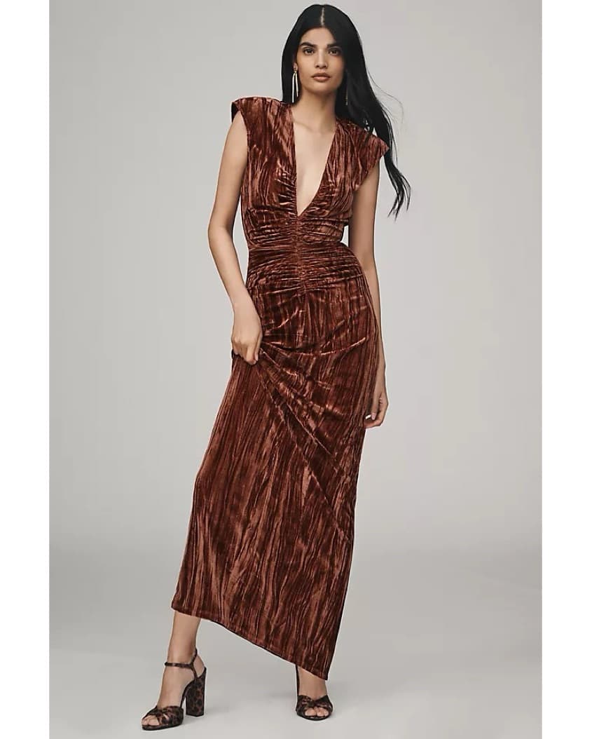 Hayley Velvet Column Dress - Image 2