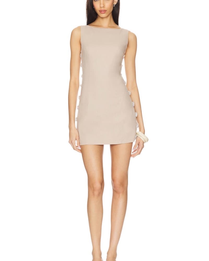 Nude Linen Dress - Image 1