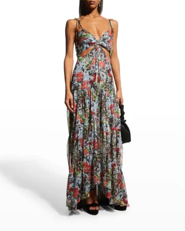 Cinq A Sept Floral Cutout Maxi Dress - Image 2