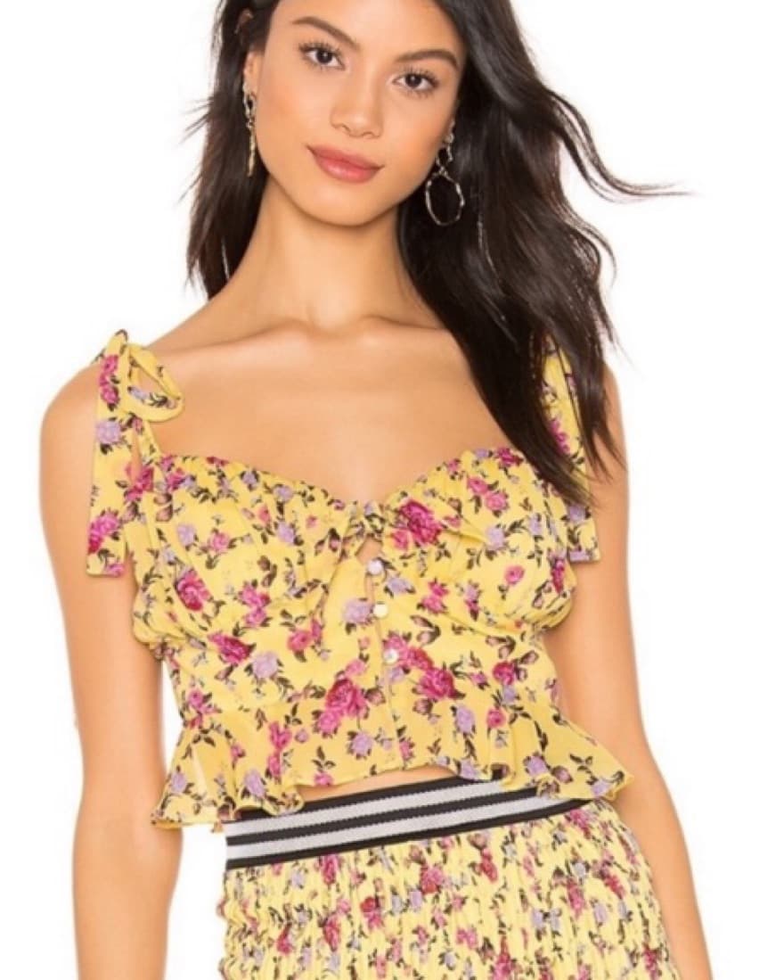 For Love & Lemons Yellow Bustier Tank - Image 3