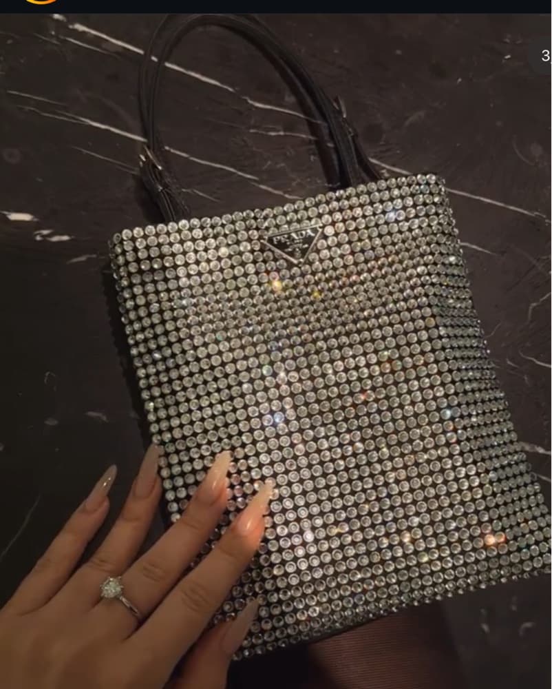 Prada Crystal Satin Purse - Image 1