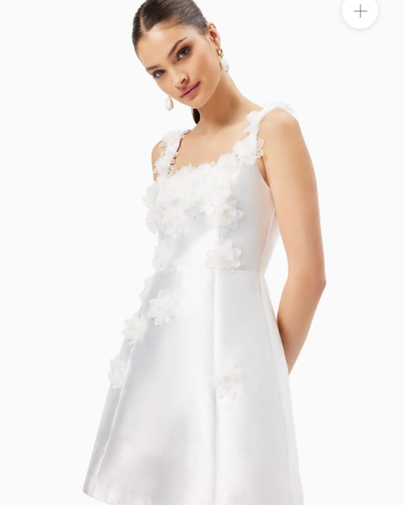 Elliatt Elder Floral White Dress Mini - Image 3