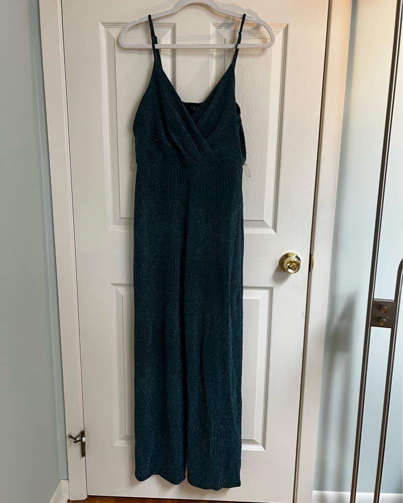 Sparkly Dark Green Jumpsuit - Image 1