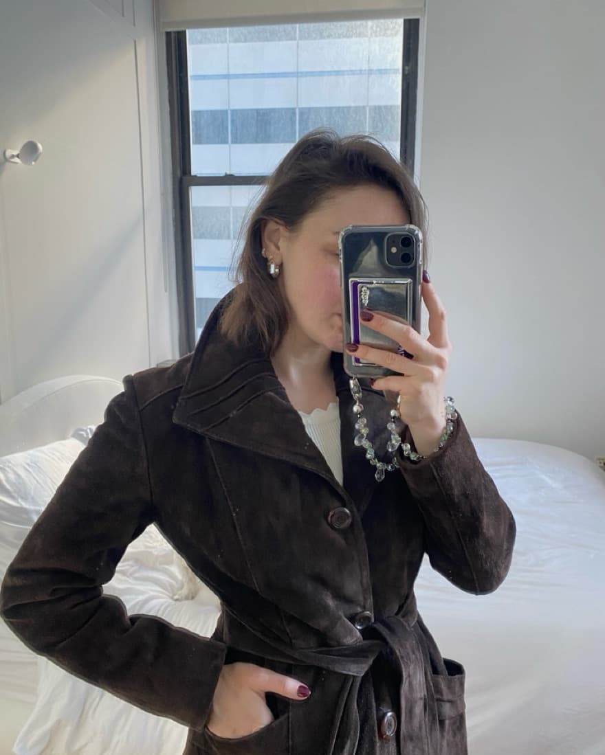 Vintage Brown Suede Jacket - Image 1