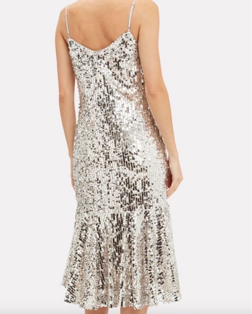 Veronica Beard Silver Sequin Dress - Image 2