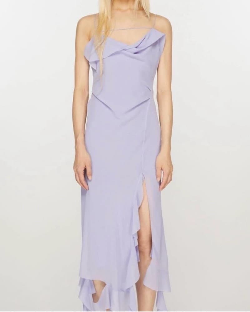 Acne Lavender Ruffle Dress - Image 1
