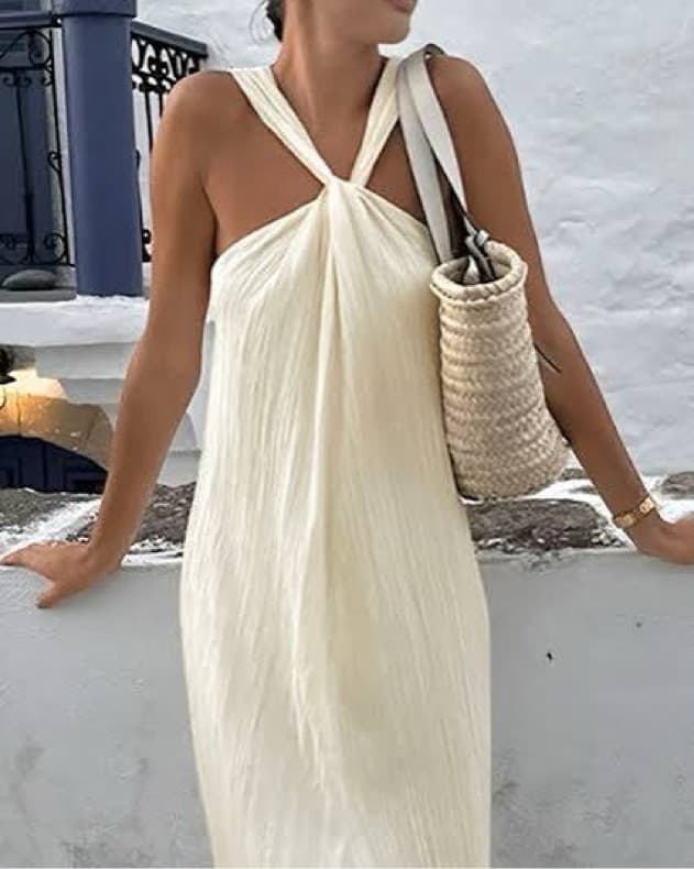 Cream Maxi Dress - Image 1