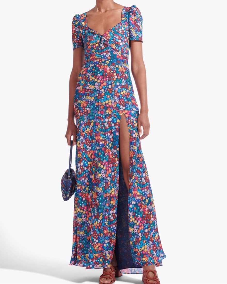 Staud Lea Floral Knot Front Maxi Dress - Image 3