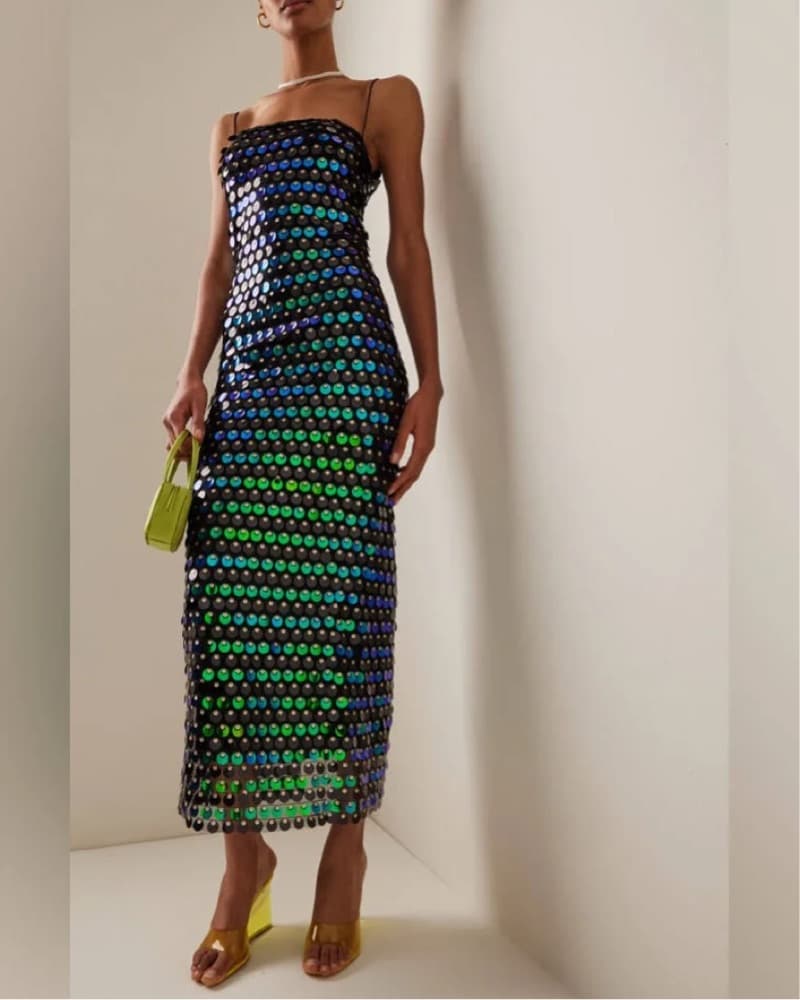 Ilkyaz Ozel Sequined Midi Dress - Image 1