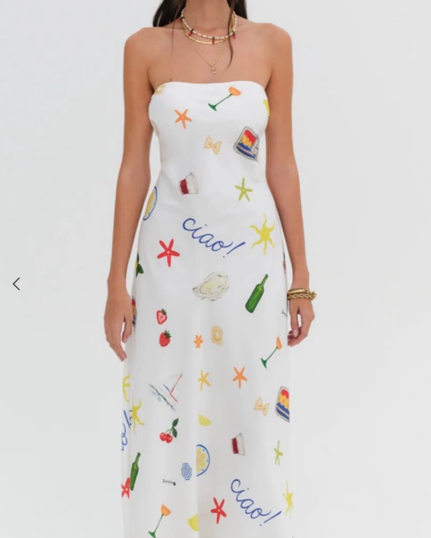 Love And Lemons White Strapless Maxi - Image 3