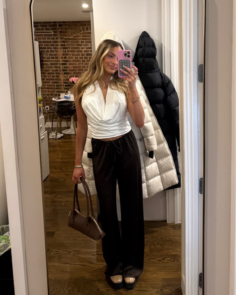 White Cowl Neck Top - Image 1