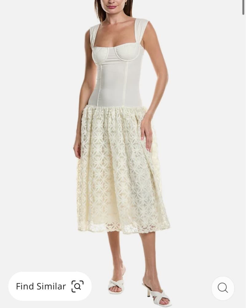 Weworewhat Drop Waist Corset Dress  - Image 4