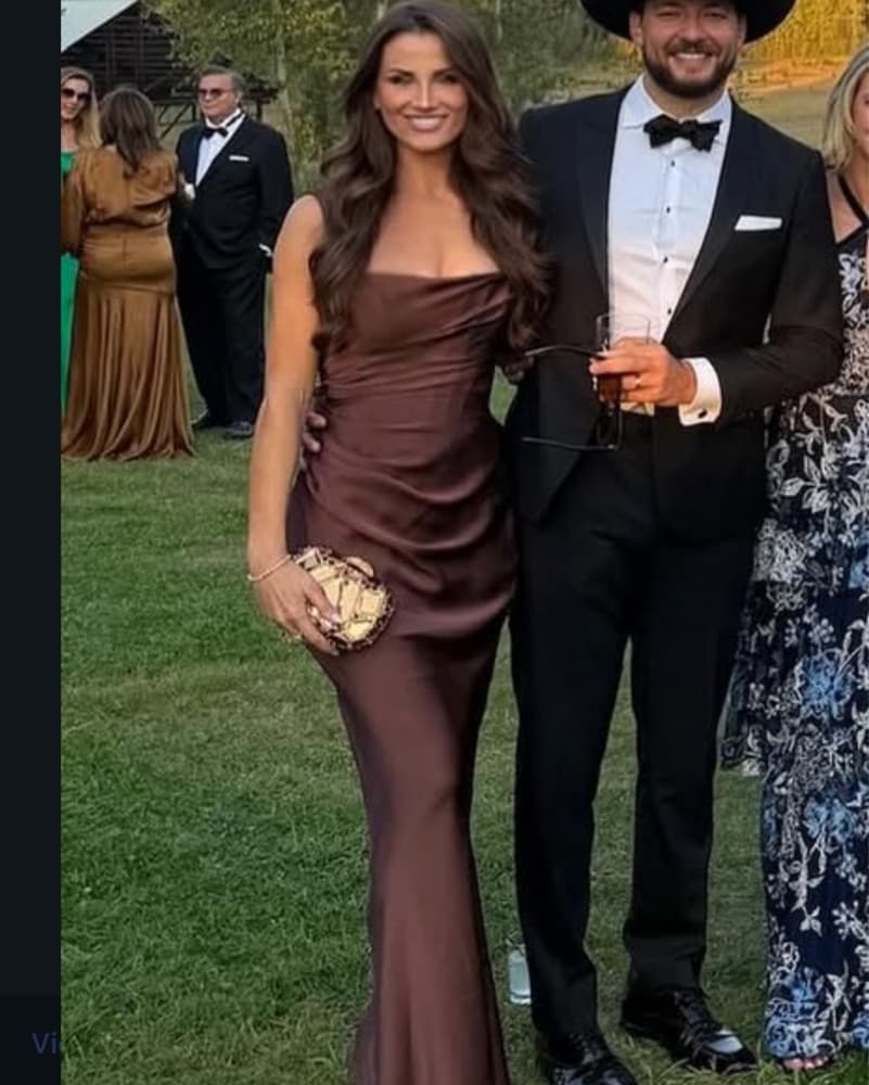 Brown Silk Dress - Image 2