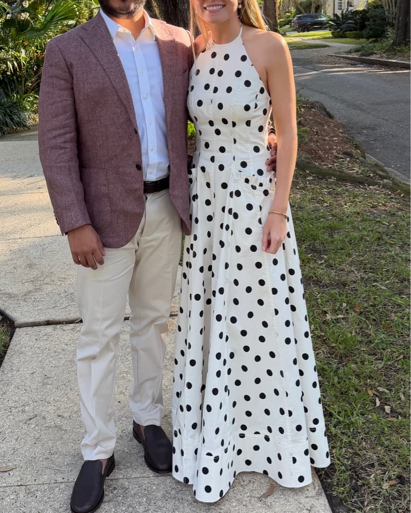 Rebecca Valence Polka Dot Halter Maxi - Image 1